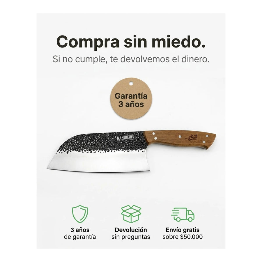 Cuchillo Machete Panguipulli Martillado Kangkawe + Grabado Personalizado