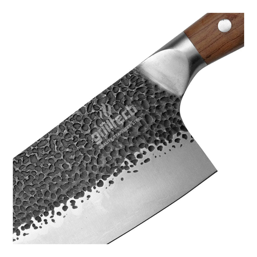 Cuchillo Machete Martillado Grilltech Premium Asado Cocina + Grabado Personalizado