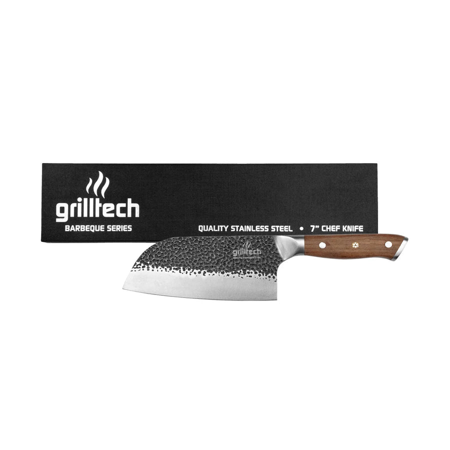 Cuchillo Machete Martillado Grilltech Premium Asado Cocina + Grabado Personalizado