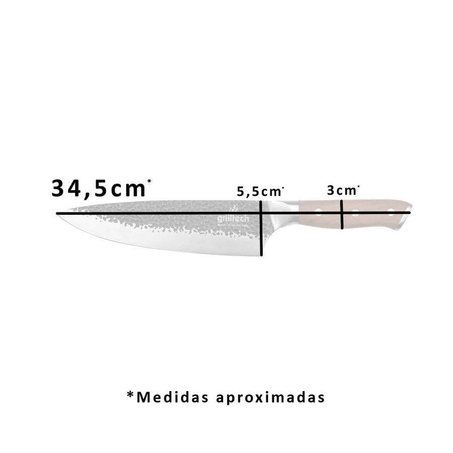 Cuchillo Martillado Chef 8 Premium Grilltech Parrilla Cocina