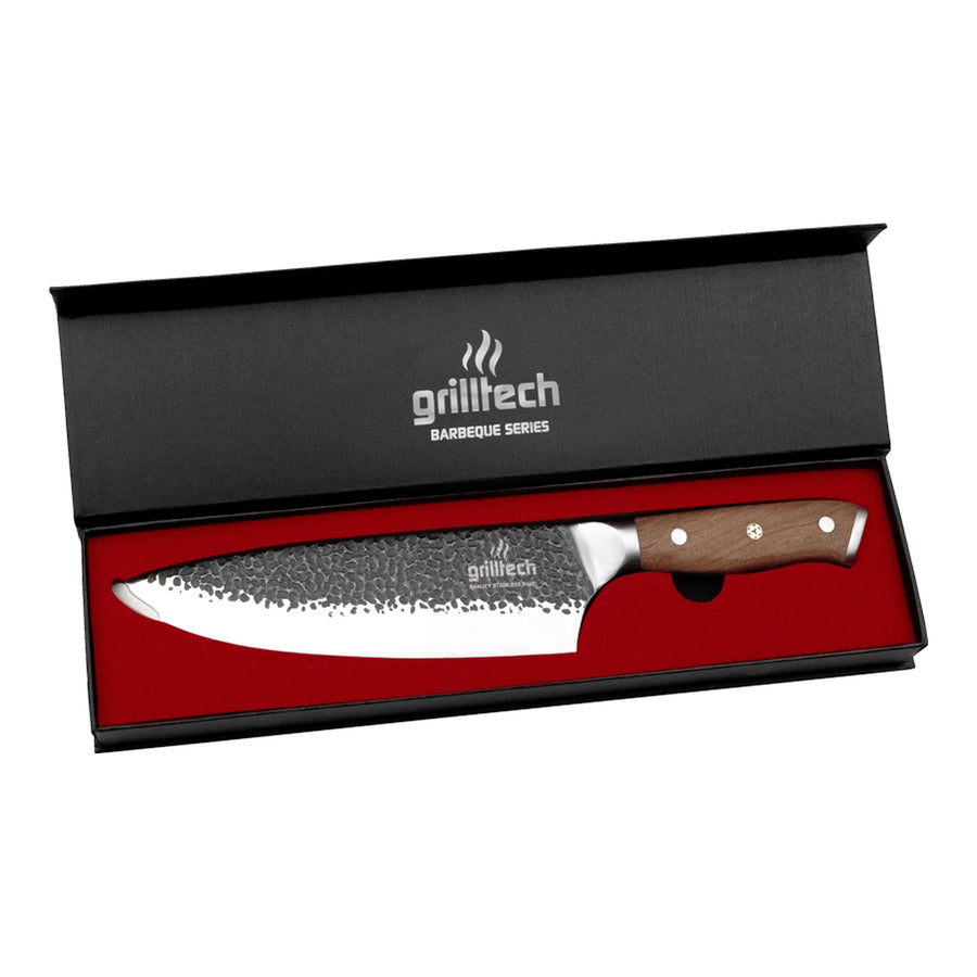 Cuchillo Martillado Chef 8 Premium Grilltech + Grabado Personalizado