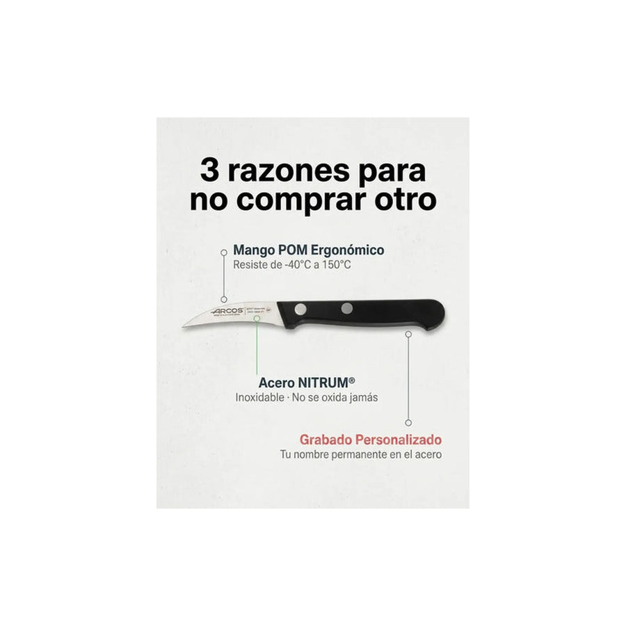 Cuchillo Mondador Arcos 6cm Universal Chef Cocina Asado + Grabado Personalizado