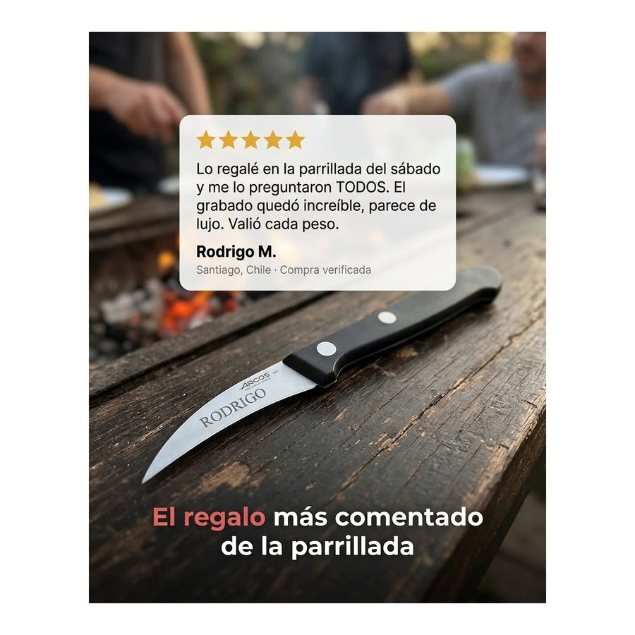 Cuchillo Mondador Arcos 6cm Universal Chef Cocina Asado + Grabado Personalizado