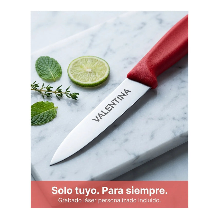 Cuchillo Mondador Victorinox Rojo 6.7701 Hoja 10cm + Grabado Personalizado