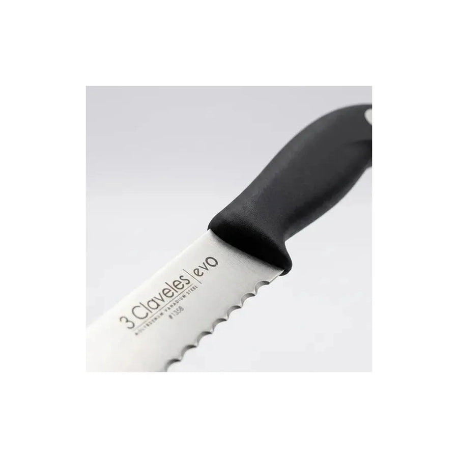Cuchillo Panero Evo 20cm 3 Claveles 1358 Negro + Grabado Personalizado