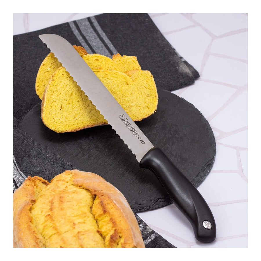Cuchillo Panero Evo 20cm 3 Claveles 1358 Negro + Grabado Personalizado