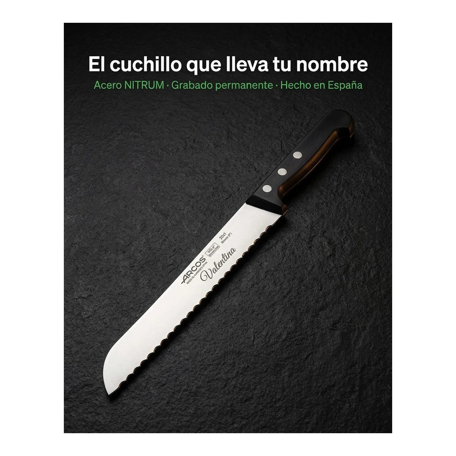 Cuchillo Panero Repostería Arcos 20cm Profesional Chef + Grabado Personalizado