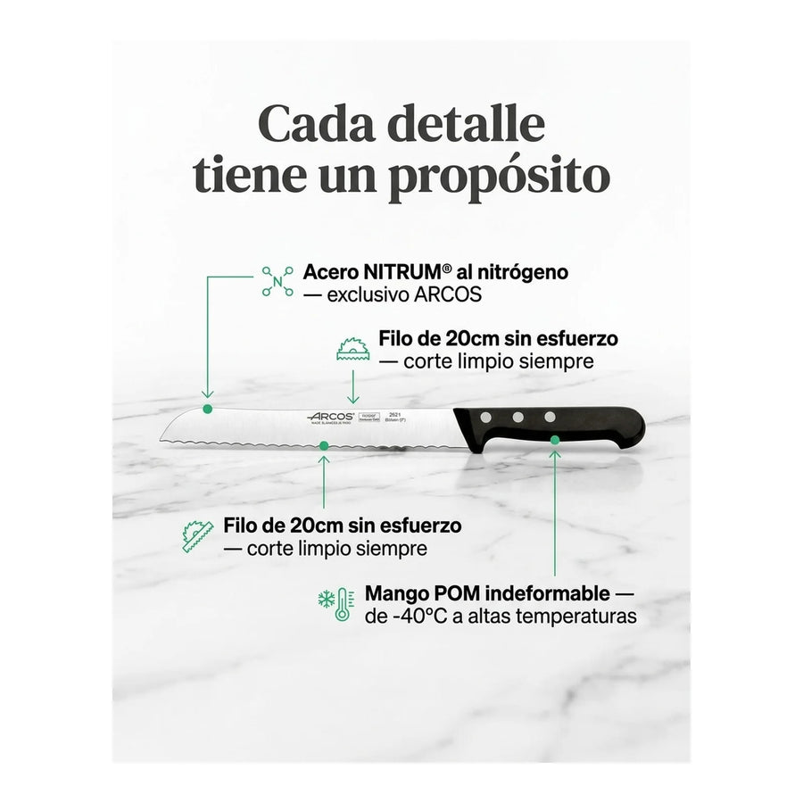 Cuchillo Panero Repostería Arcos 20cm Profesional Chef + Grabado Personalizado