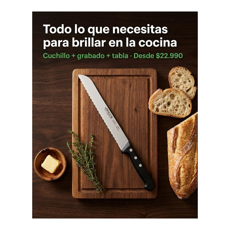 Cuchillo Panero Repostería Arcos 20cm Profesional Chef + Grabado Personalizado