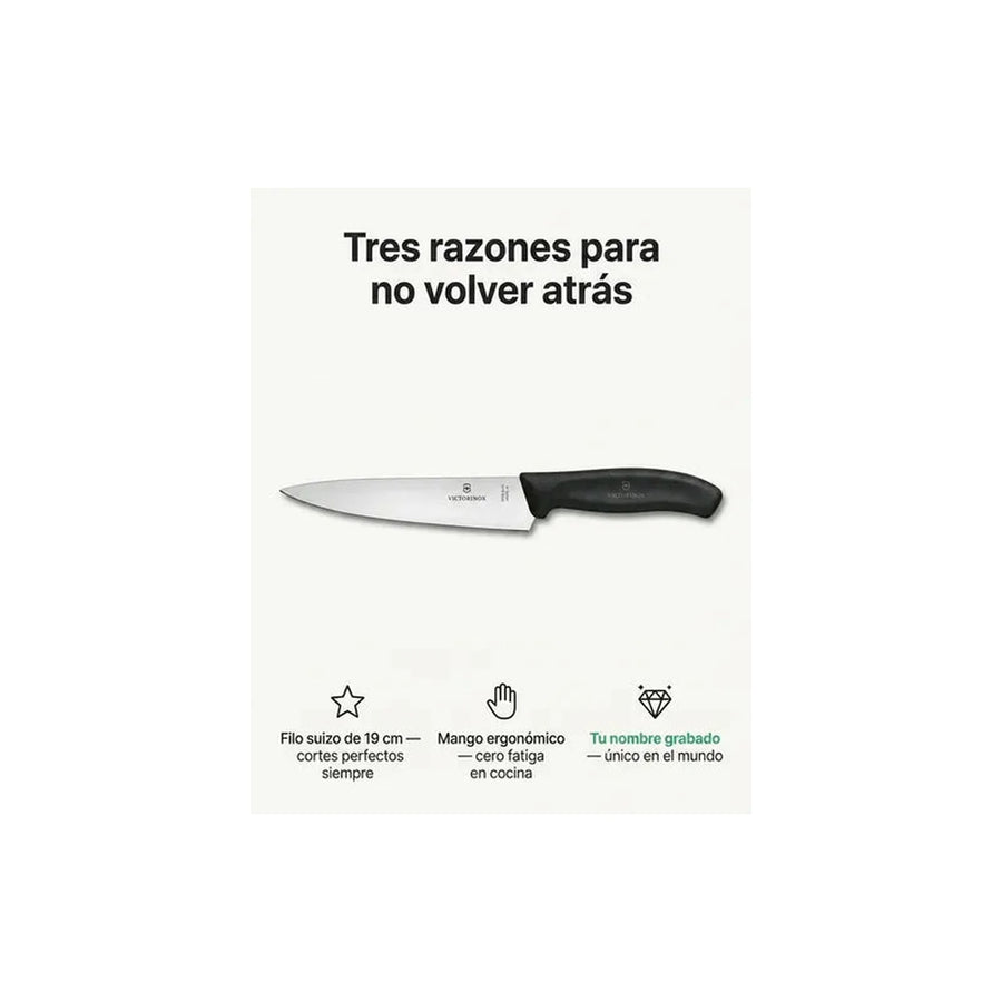 Cuchillo Para Trinchar Swiss Classic Victorinox 6.8003.19B + Grabado Personalizado