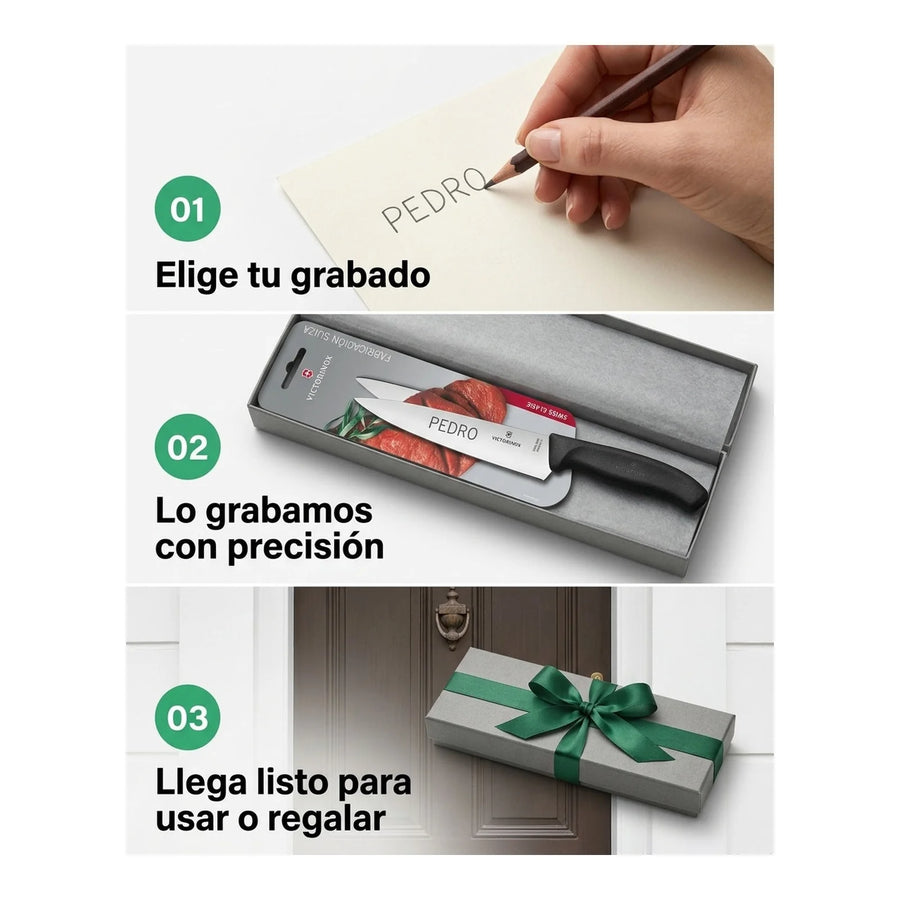 Cuchillo Para Trinchar Swiss Classic Victorinox 6.8003.19B + Grabado Personalizado