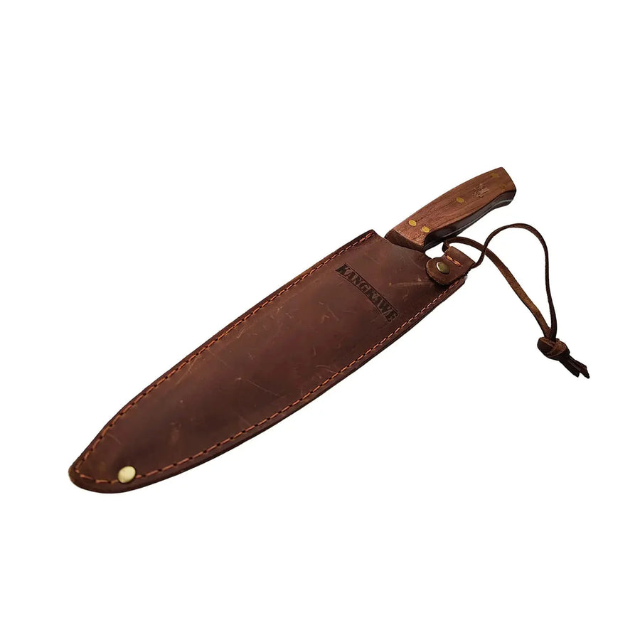Funda de cuero del cuchillo parrillero Kangkawe vista de frente