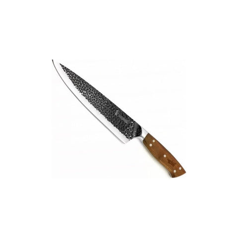 Cuchillo parrillero Curacaví martillado Kangkawe en vista lateral