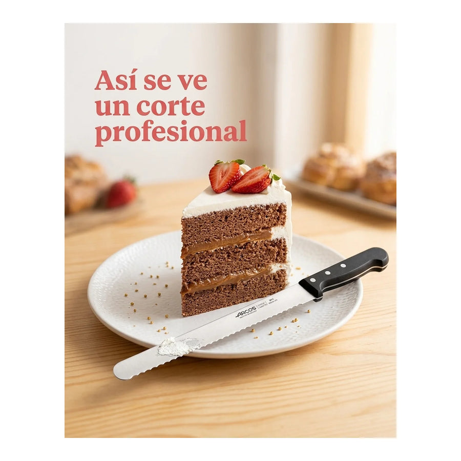 Cuchillo Pastelero 30cm Universal Arcos Repostería Tortas + Grabado Personalizado