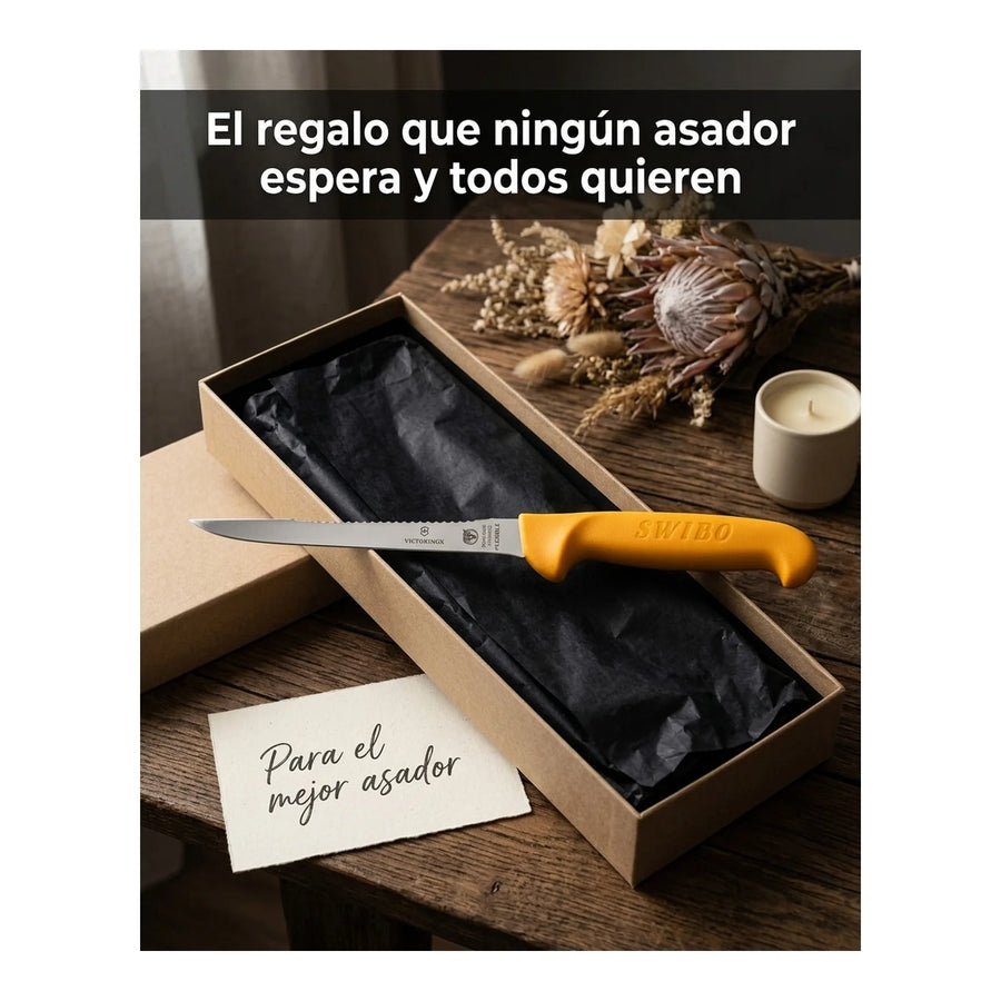 Cuchillo Pescado Victorinox Hoja Flexible Swibo 5.8448.16 + Grabado Personalizado