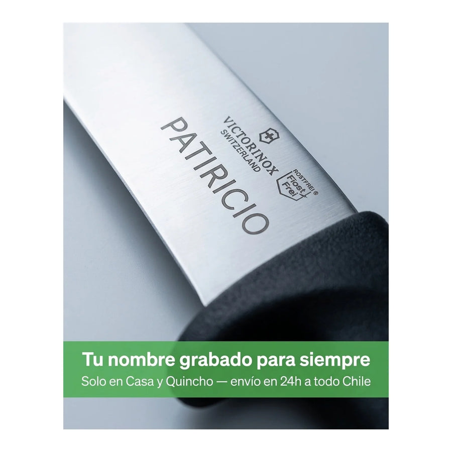 Cuchillo Safety Nose Victorinox Fibrox Hoja 18cm 5.7403.18l + Grabado Personalizado