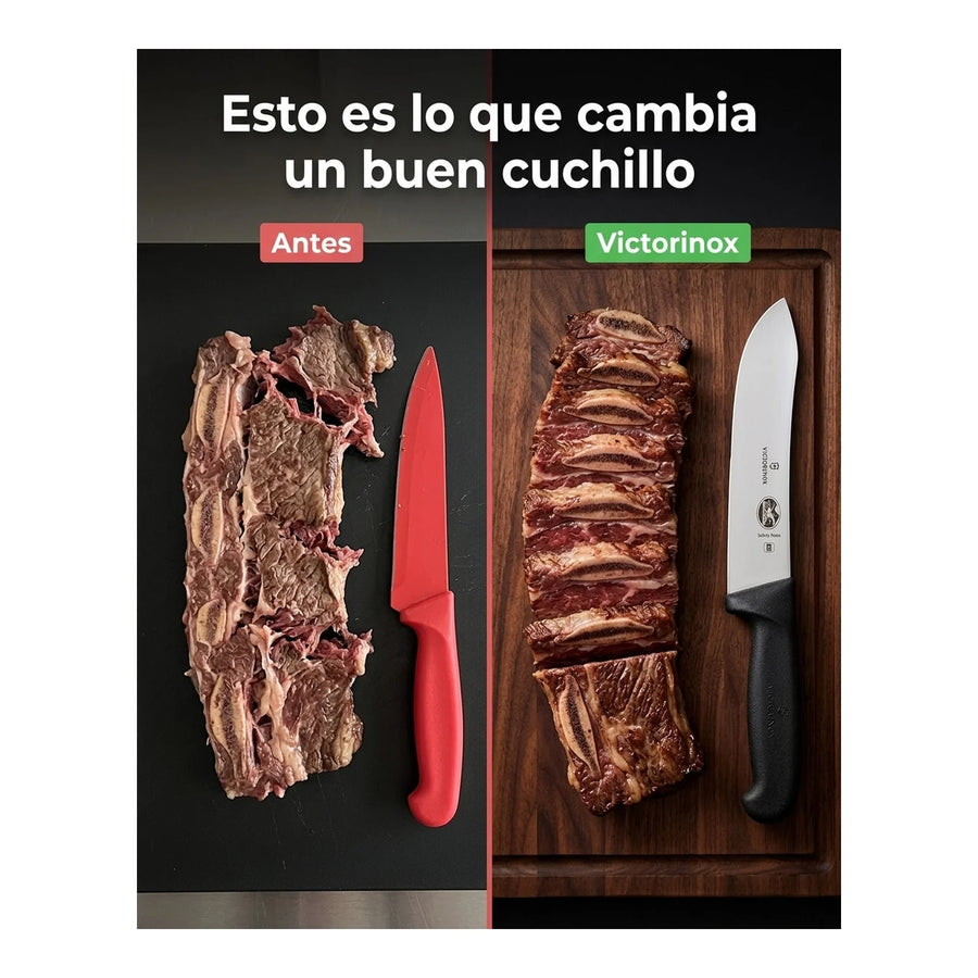 Cuchillo Safety Nose Victorinox Fibrox Hoja 18cm 5.7403.18l + Grabado Personalizado
