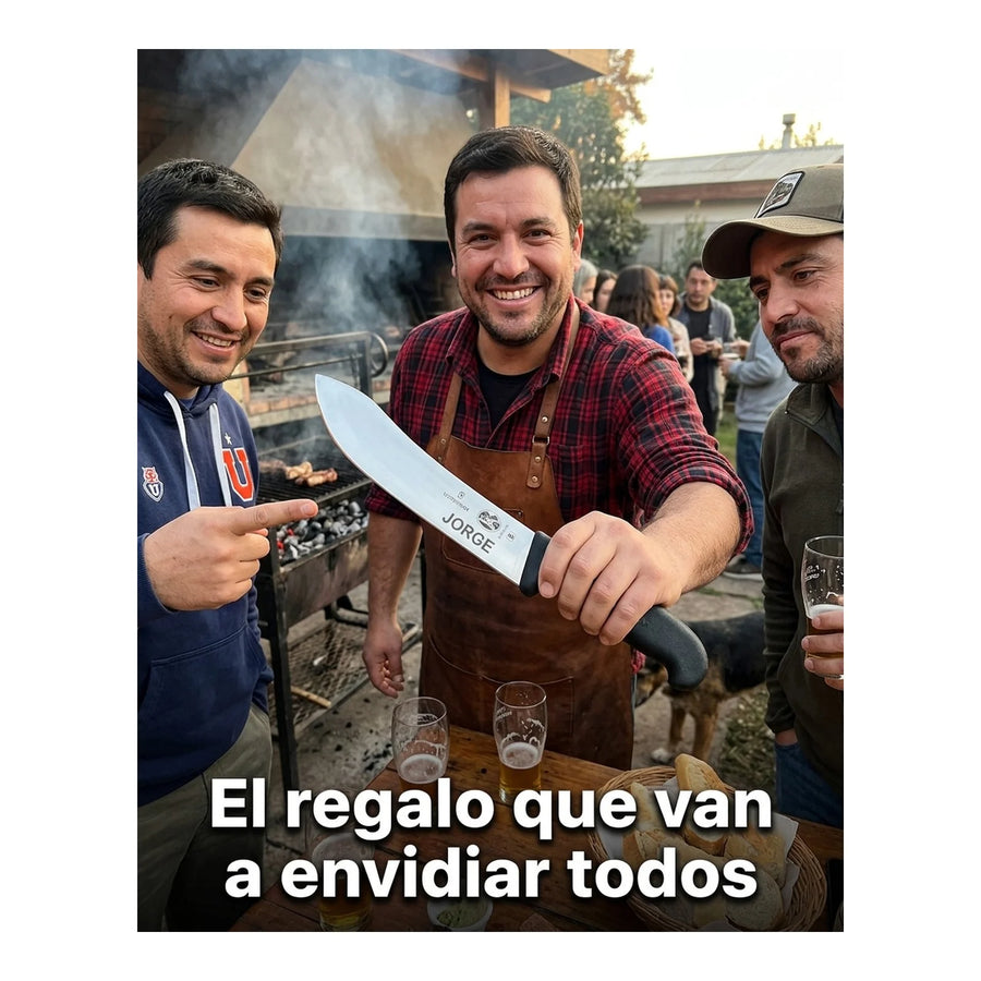 Cuchillo Safety Nose Victorinox Fibrox Hoja 18cm 5.7403.18l + Grabado Personalizado