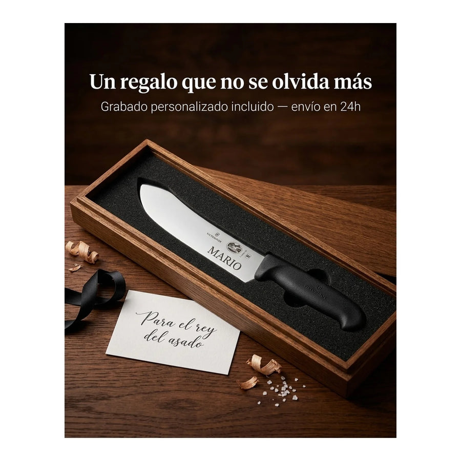 Cuchillo Safety Nose Victorinox Fibrox Hoja 18cm 5.7403.18l + Grabado Personalizado