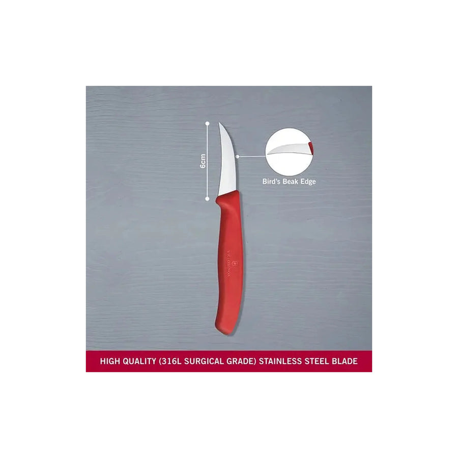 Cuchillo Torneador Victorinox Rojo 6.7501 Hoja 6cm Premium + Grabado Personalizado