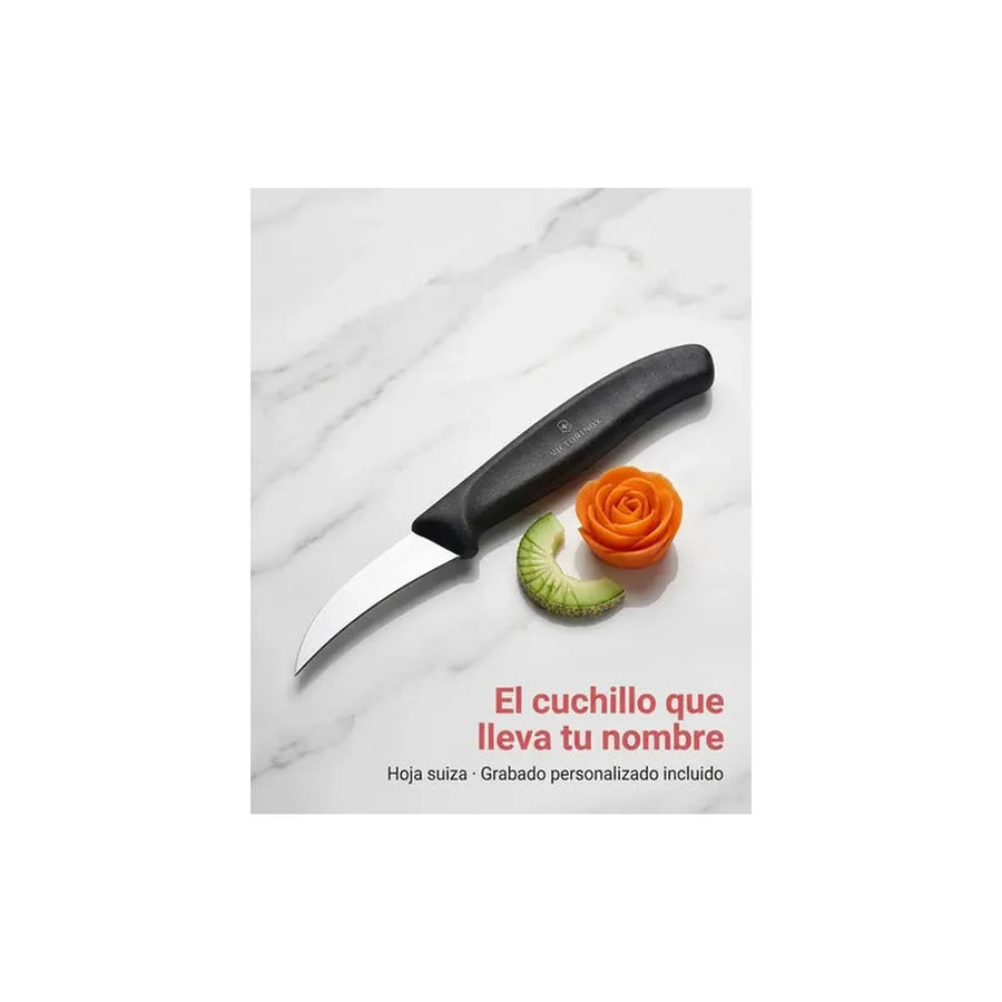 Cuchillo Torneador Victorinox Negro Hoja 6cm 6.7503 + Grabado Personalizado