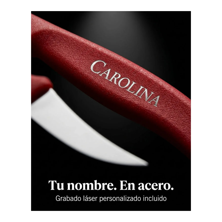 Cuchillo Torneador Victorinox Rojo 6.7501 Hoja 6cm Premium + Grabado Personalizado