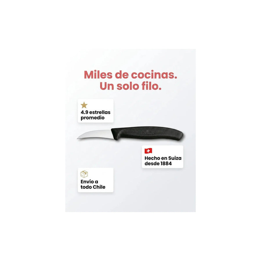 Cuchillo Torneador Victorinox Negro Hoja 6cm 6.7503 + Grabado Personalizado