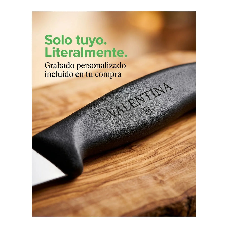 Cuchillo Torneador Victorinox Negro Hoja 6cm 6.7503 + Grabado Personalizado