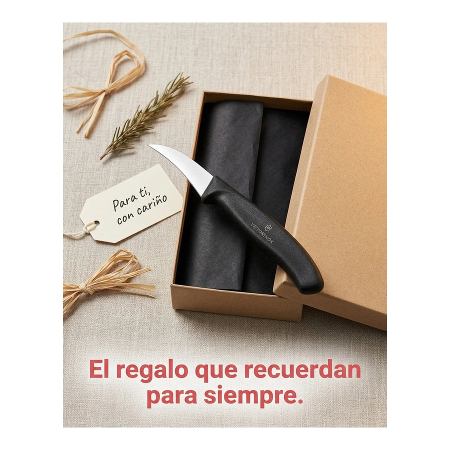 Cuchillo Torneador Victorinox Negro Hoja 6cm 6.7503 + Grabado Personalizado