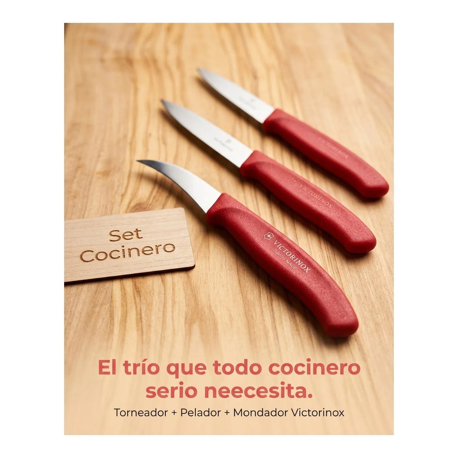 Cuchillo Torneador Victorinox Rojo 6.7501 Hoja 6cm Premium + Grabado Personalizado