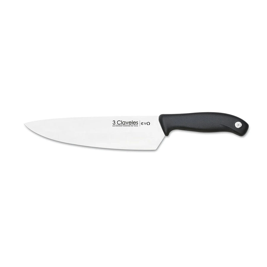 Cuchillo Tres Claveles Cocinero Evo 20 Cms 1357 Color Negro + Grabado Personalizado