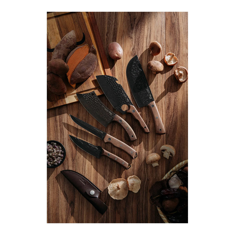 Cuchillo Utility Wayu con Funda Rustic Collection + Grabado Personalizado