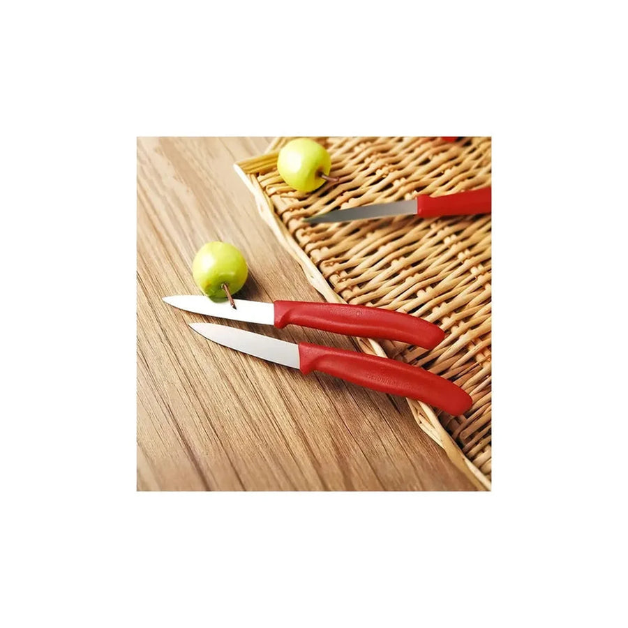 Cuchillo Verdura Puntiagudo Victorinox Rojo 6.7601 Hoja8cm + Grabado Personalizado