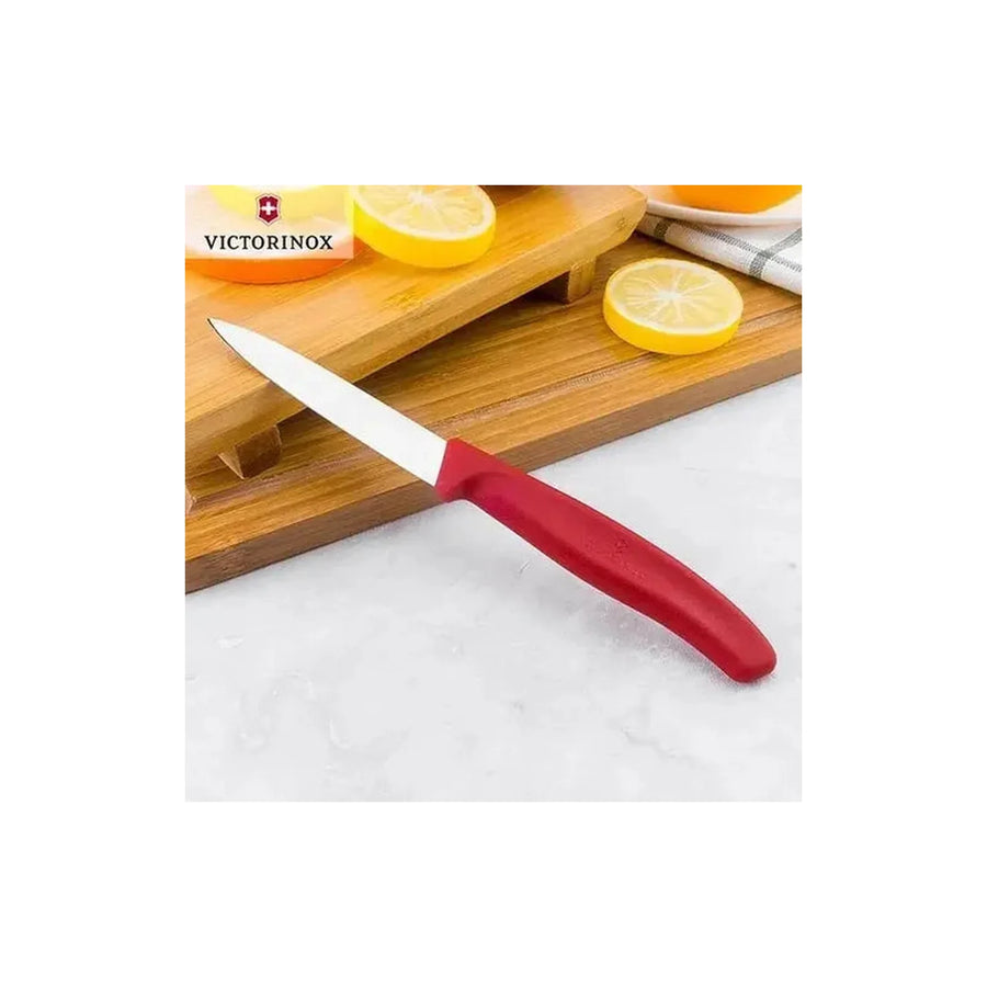 Cuchillo Verdura Puntiagudo Victorinox Rojo 6.7601 Hoja8cm + Grabado Personalizado