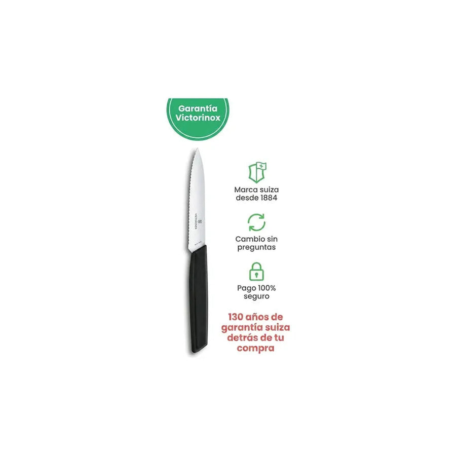 Cuchillo Verdura Swiss Modern Negro Victorinox 6.9003.10w + Grabado Personalizado