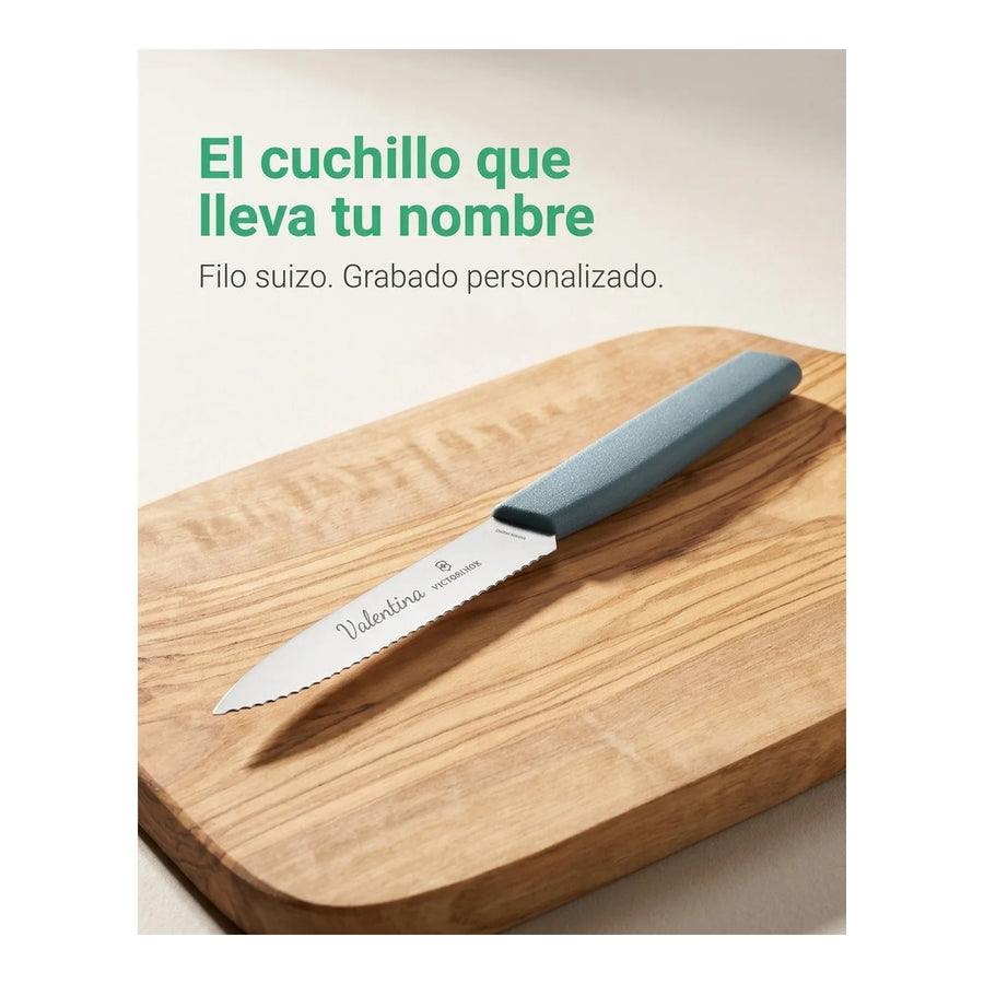 Cuchillo Verdura Swiss Modern Gris Victorinox 6.9006.10w21 + Grabado Personalizado