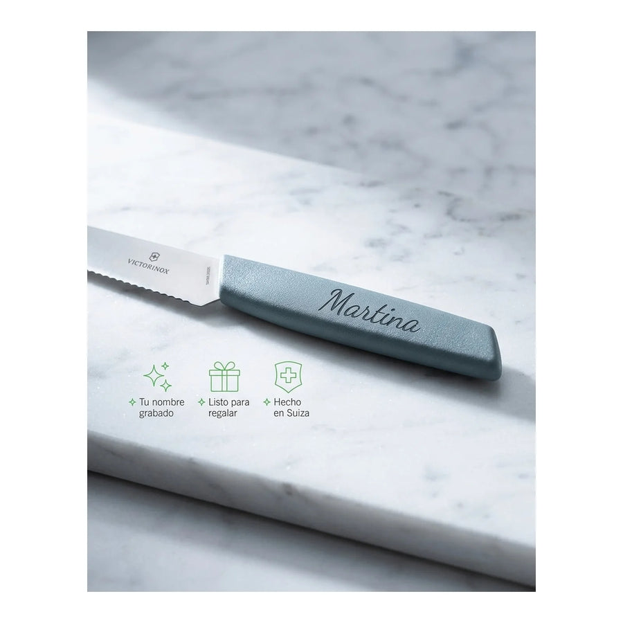 Cuchillo Verdura Swiss Modern Gris Victorinox 6.9006.10w21 + Grabado Personalizado