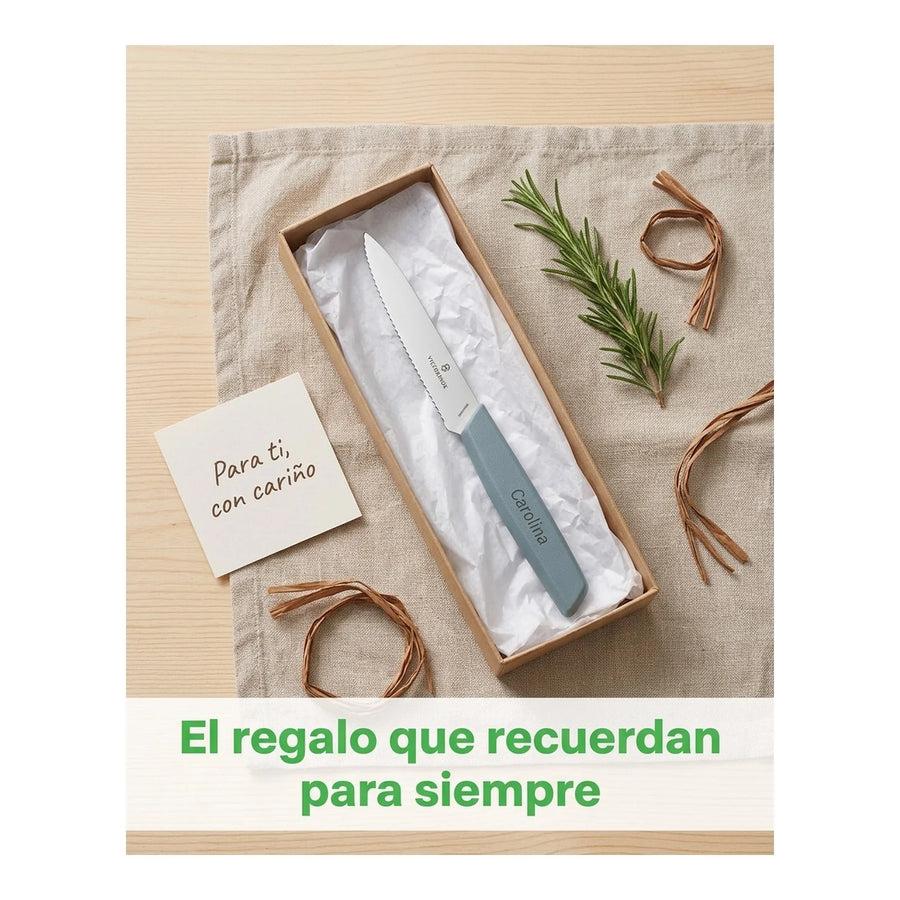 Cuchillo Verdura Swiss Modern Gris Victorinox 6.9006.10w21 + Grabado Personalizado