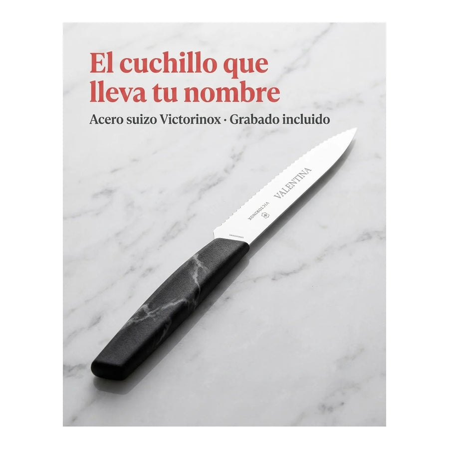 Cuchillo Verdura Swiss Modern Negro Victorinox 6.9003.10w + Grabado Personalizado
