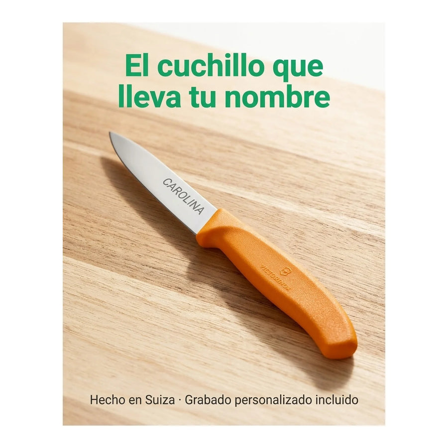 Cuchillo Verdura Victorinox Swiss Classic Naranj 6.7606.l119 + Grabado Personalizado