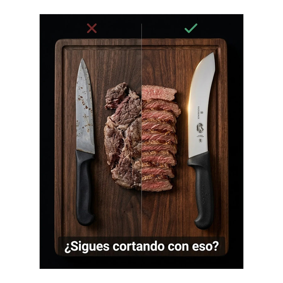 Cuchillo Victorinox Carnicero 5.7703.18 18cm Negro Fibrox + Grabado Personalizado