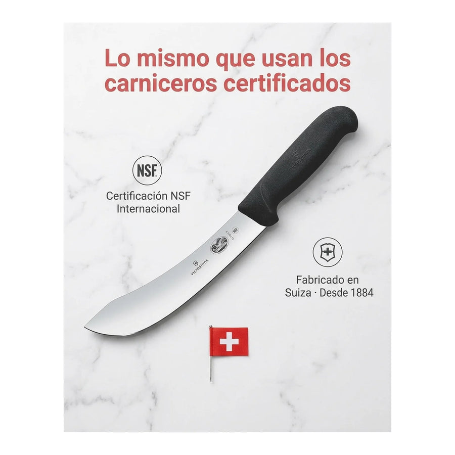Cuchillo Victorinox Carnicero 5.7703.18 18cm Negro Fibrox + Grabado Personalizado