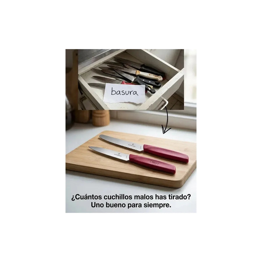 Cuchillos Swiss Modern Berry 6.9096.2l4 Victorinox + Grabado Personalizado