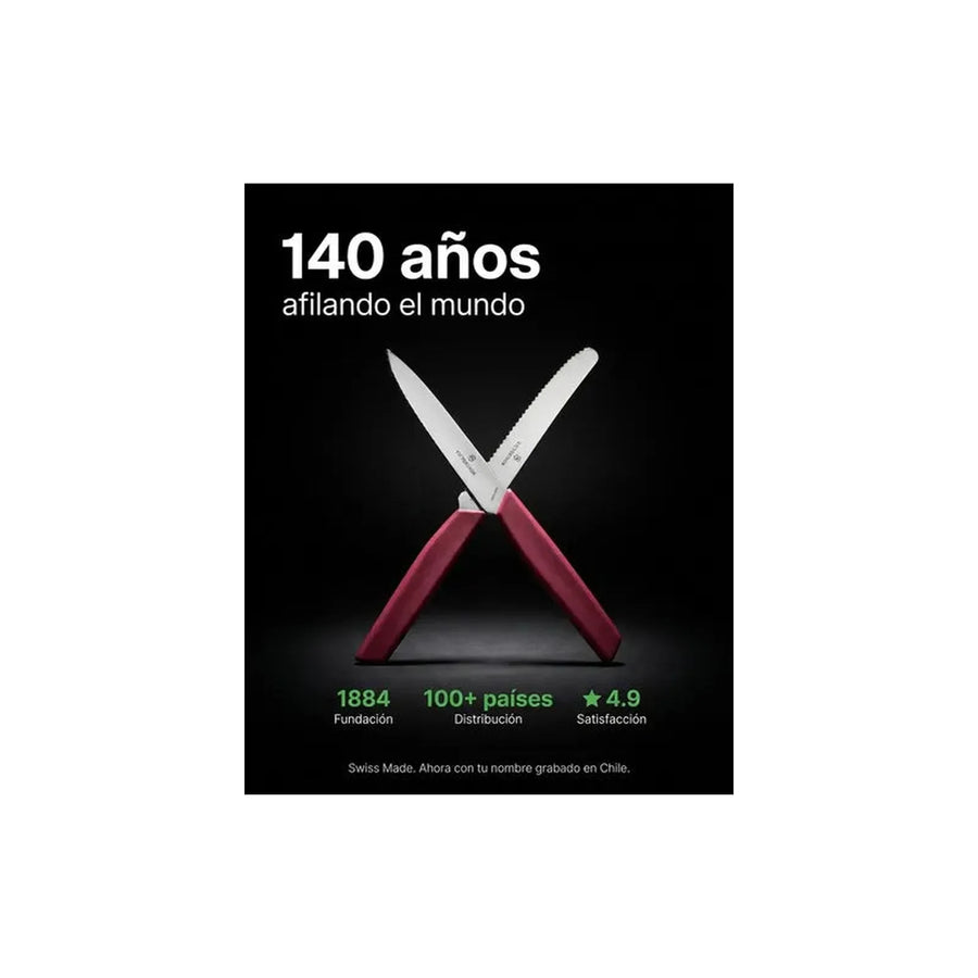 Cuchillos Swiss Modern Berry 6.9096.2l4 Victorinox + Grabado Personalizado