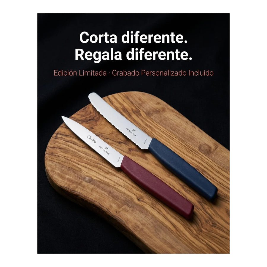 Cuchillos Swiss Modern Trend Colors 6.9096.2l1 Victorinox + Grabado Personalizado