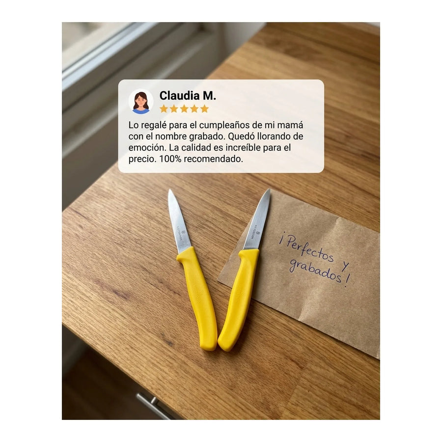 Cuchillos Verd. Swissclassic Amarill Victorinox 6.7606.l118b + Grabado Personalizado