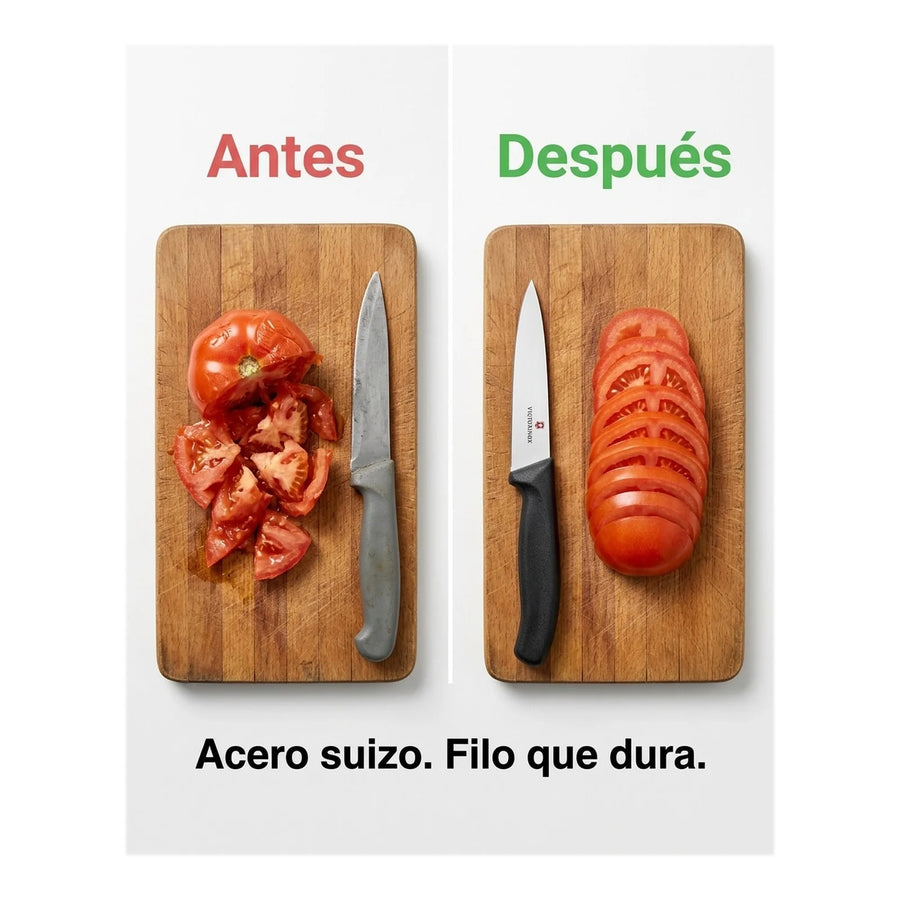 Cuchillos Verdura Color Negro. Hoja 10cm Victorinox 6.7793.b + Grabado Personalizado