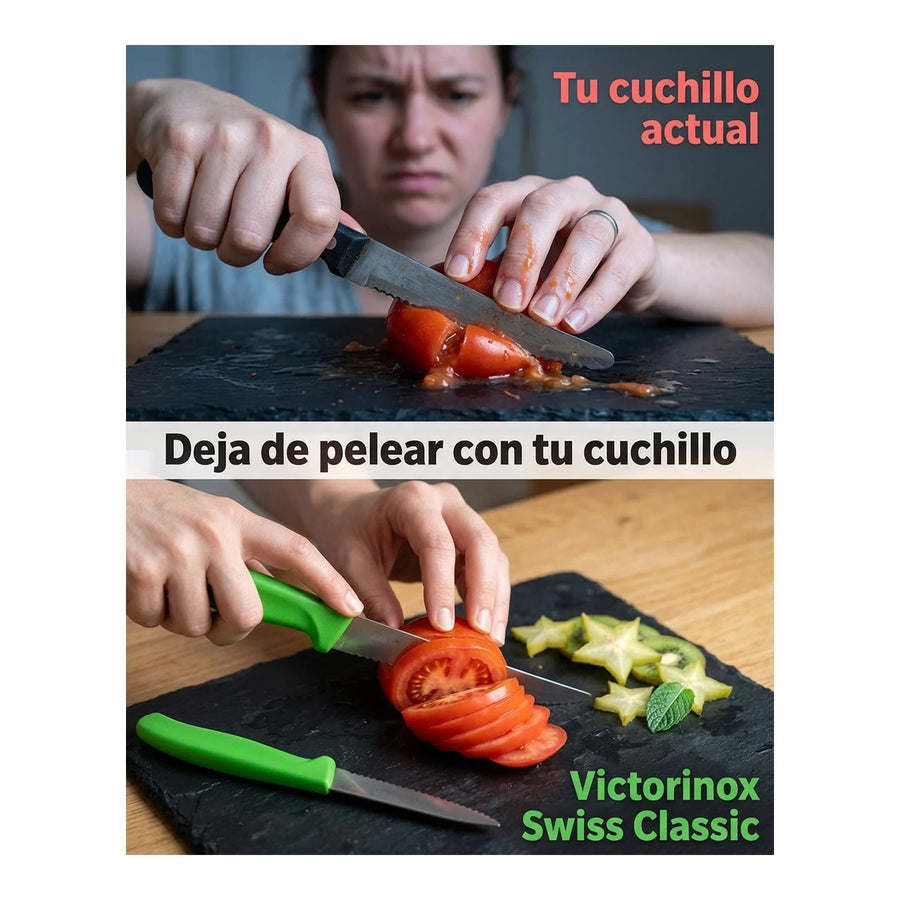 Cuchillos Verdura Dentado Verde Victorinox 6.7636.l114b + Grabado Personalizado