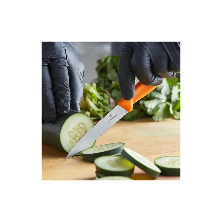 Cuchillos Verdura Naranjo. Hoja 10cm Victorinox 6.7796.l9b + Grabado Personalizado
