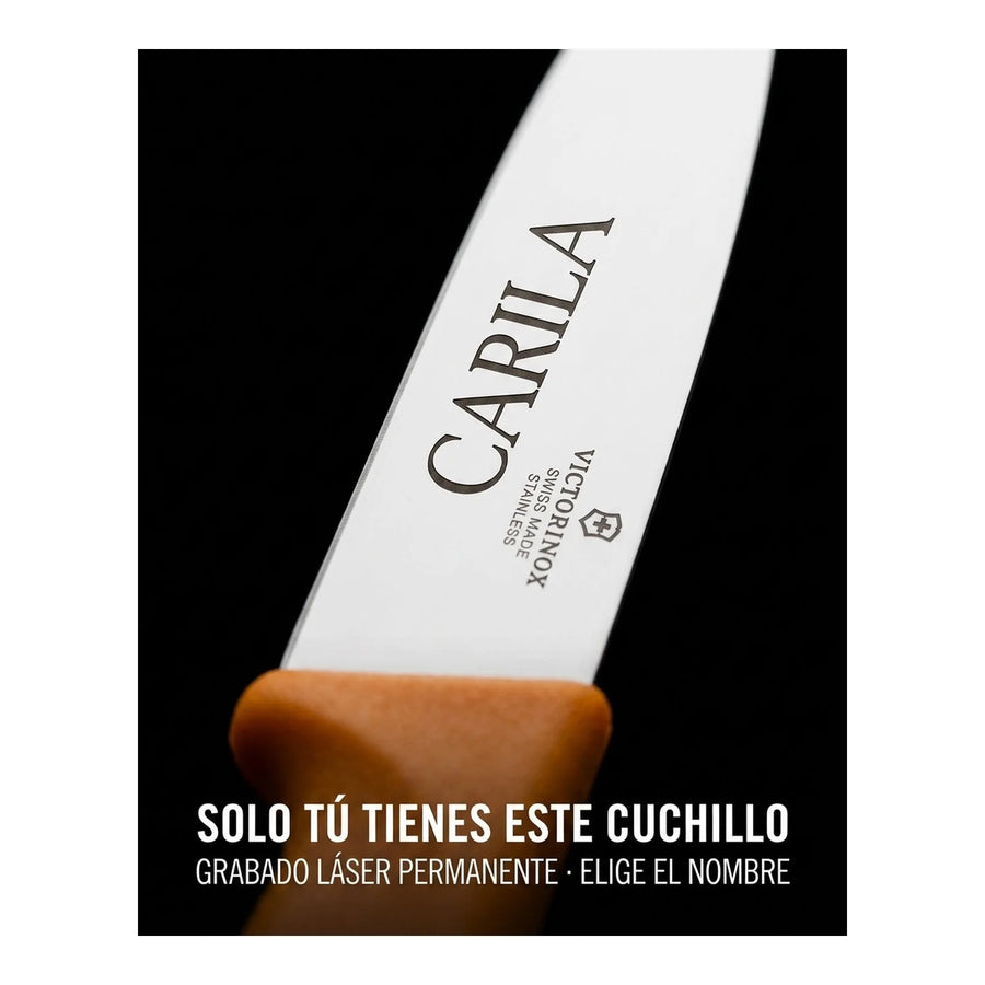 Cuchillos Verdura Naranjo. Hoja 10cm Victorinox 6.7796.l9b + Grabado Personalizado